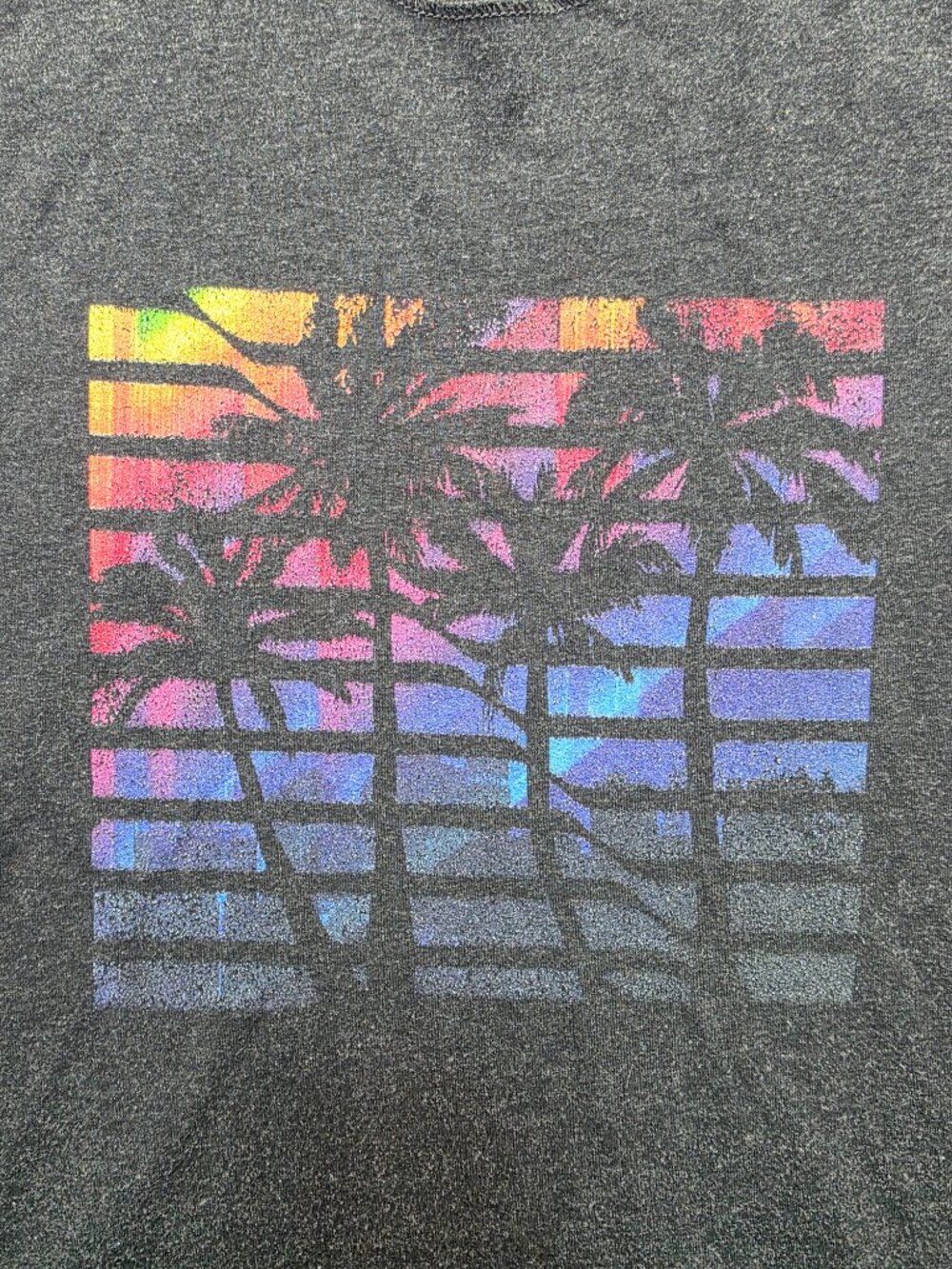 Design By Humans Palm Tree Sunset Racerback Tank Top - Picture 2 of 5
